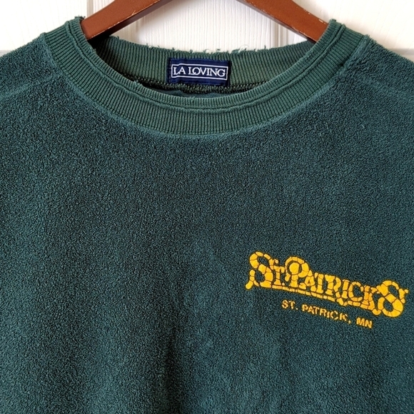 LA Loving 90's Vintage St. Patrick's Tavern Funky Reversible Crewneck Sweatshirt - Picture 2 of 15